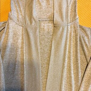 Athleta Light Gray/Greenish Hooded Jacket